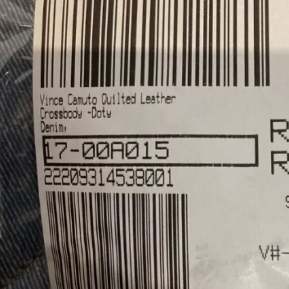 Vince Camuto Quilted Leather Crossbody -Doty Denim $157 NWT - Picture 10 of 10